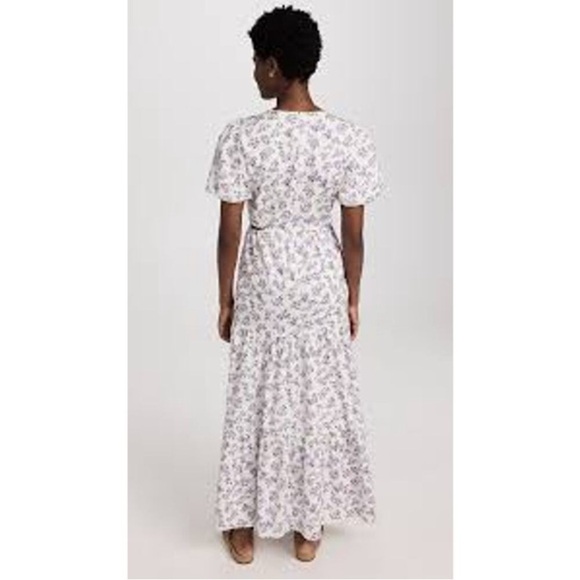 Wayf Women's Plaza Cutout Tier Maxi Dress Cutout Floral Lavender Ditsy Sz XS - Picture 2 of 6